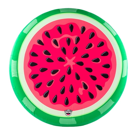 BigMouth Inc Giant Watermelon Fabric Pool Float, Inflatable Raft, Fun Summer Party Floatie C80