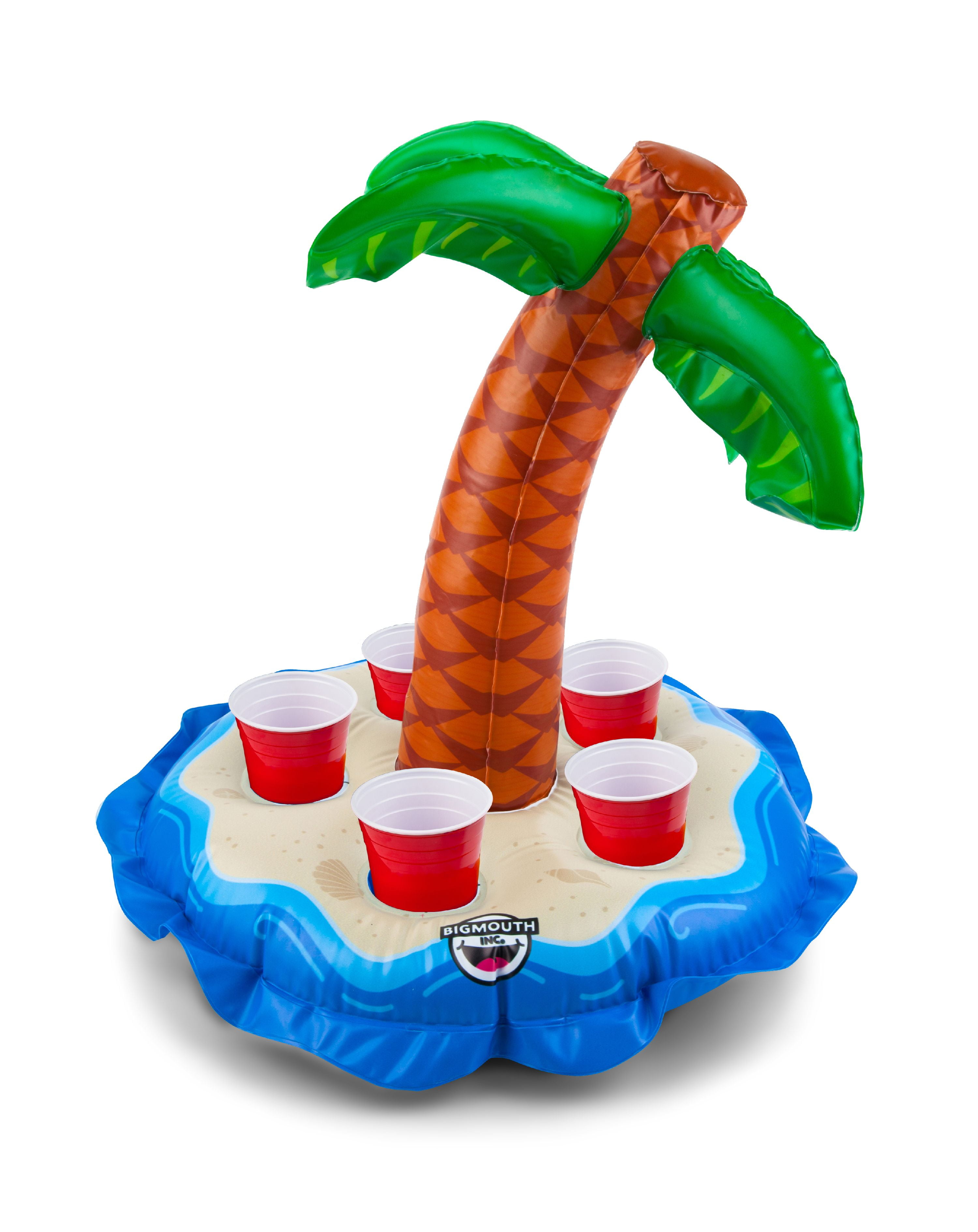 BigMouth Inc. Inflatable Palm Tree Multi-Drink Float, Floating Drink Holder for Pool Parties