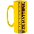 thumbnail image 1 of BigMouth Inc. "Size Matters" Coffee Mug, Ceramic Ruler Tall Cup Holds 32oz, Yellow, 1 of 3