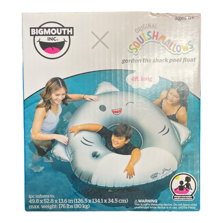 BigMouth Inc Squishmallows Gordon the Shark Inflatable Ring Pool