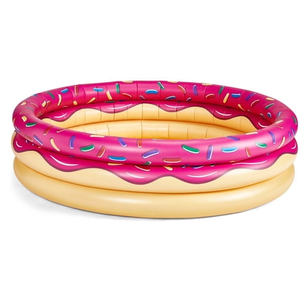 BigMouth Inc. Strawberry Donut Lil' Inflatable 5' Kiddie Pool, Durable and Safe Plastic Kid Pool, Easy to Clean and Store