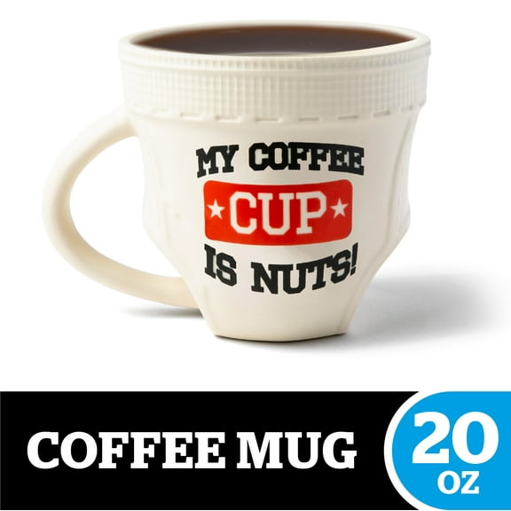 BigMouth Inc. Underwear Coffee Mug - Hilarious 20 oz Ceramic Coffee Cup in the Shape of Underwear, White