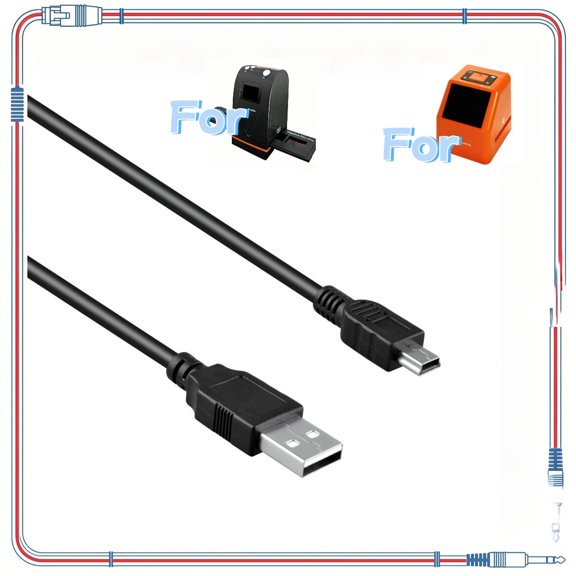 BigNewPowered 5ft USB Cord Compatible with Wolverine Data F2D F2D20 35mm Film to Digital Converter Scanner