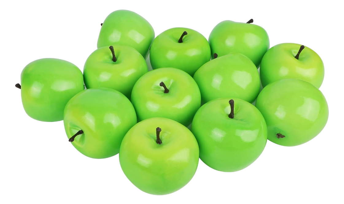 BigOtters Artificial Red Apples, 10PCS Fake Large Green Apples Gala