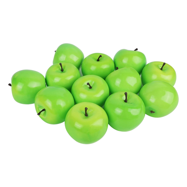 BigOtters Artificial Red Apples, 10PCS Fake Large Green Apples Gala