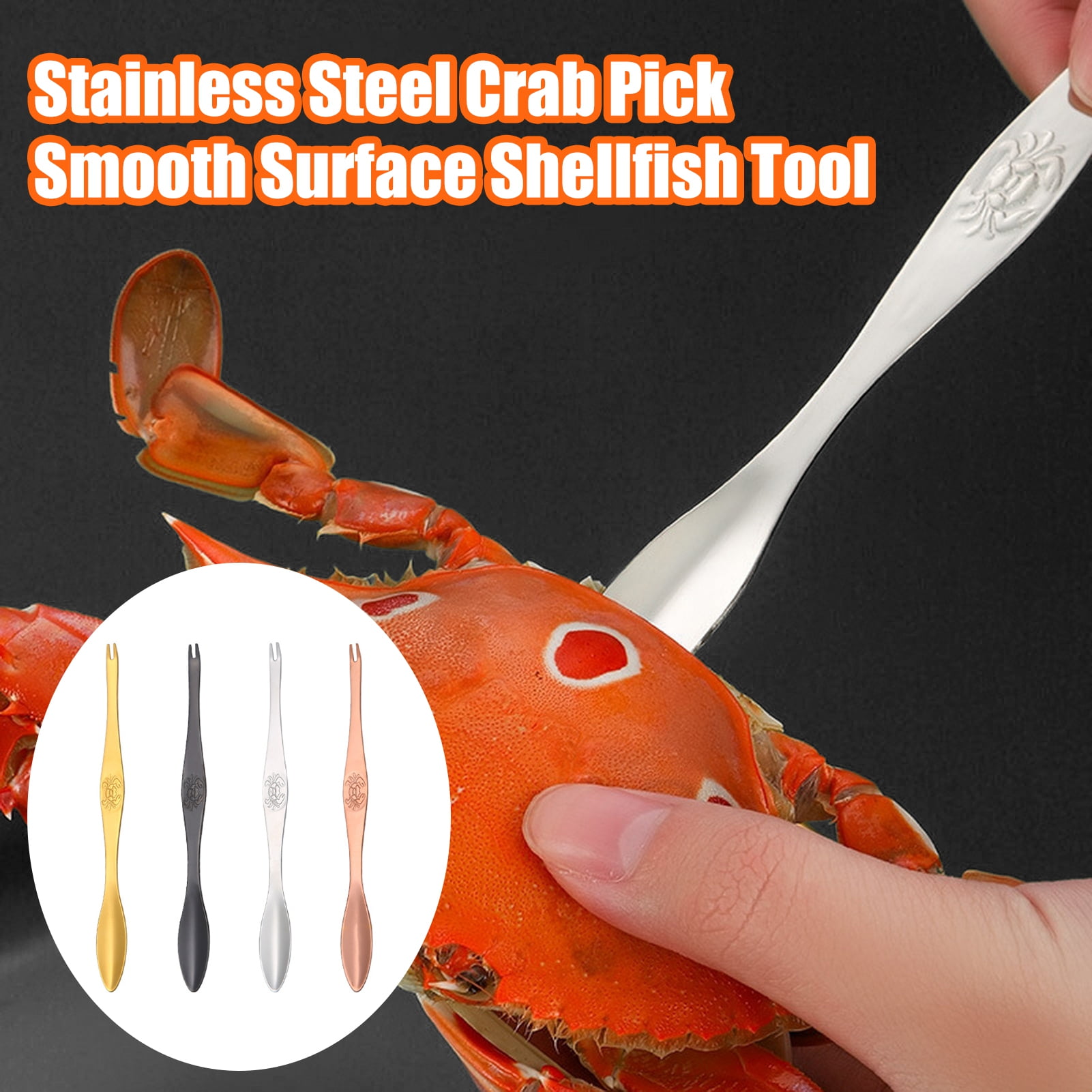 BigTiny Crab Fork Stainless Steel Shellfish Lobster Cracker Versatile ...