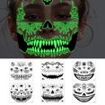 BigTiny Halloween Face Tattoos Sticker GlowintheDark 3D Witch Zombie