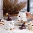 BigTiny Halloween Ghost Mug And Spoon Set Cute Ceramic Drinking Cup for