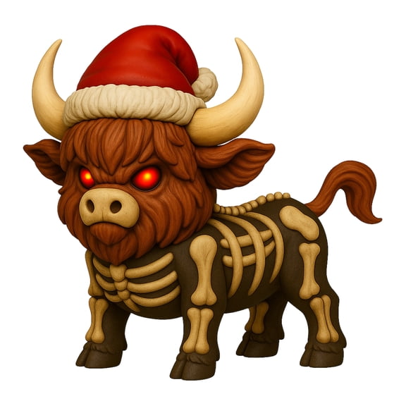 Halloween Highland Cow Figurine Spooky Skeleton Cow Statue Resin Calf Sculpture Tableop Ornament for Porch Lawn Home Kitchen Tiered Tray Decor