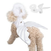 BigTiny Pet Angel Wings Costume for Halloween Christmas Party Cute Dog Cat Dress Up Outfit Clothing Holiday Cosplay Accessories