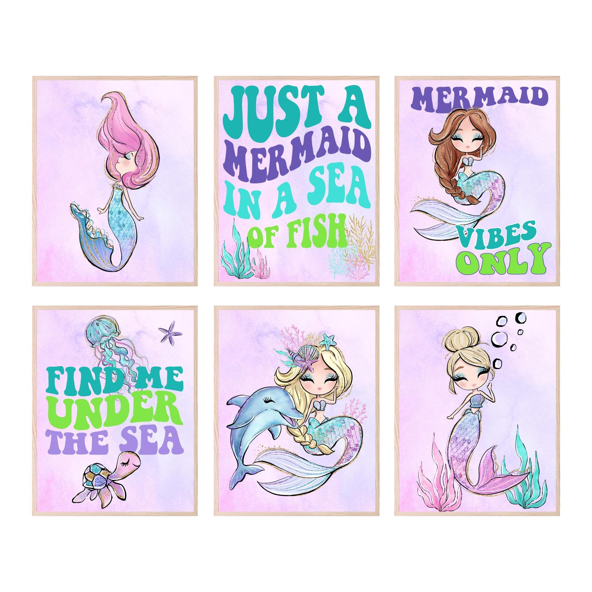 BigWig Prints Mermaid Wall YPF5 Art Mermaid Wall Mermaid Room Decor