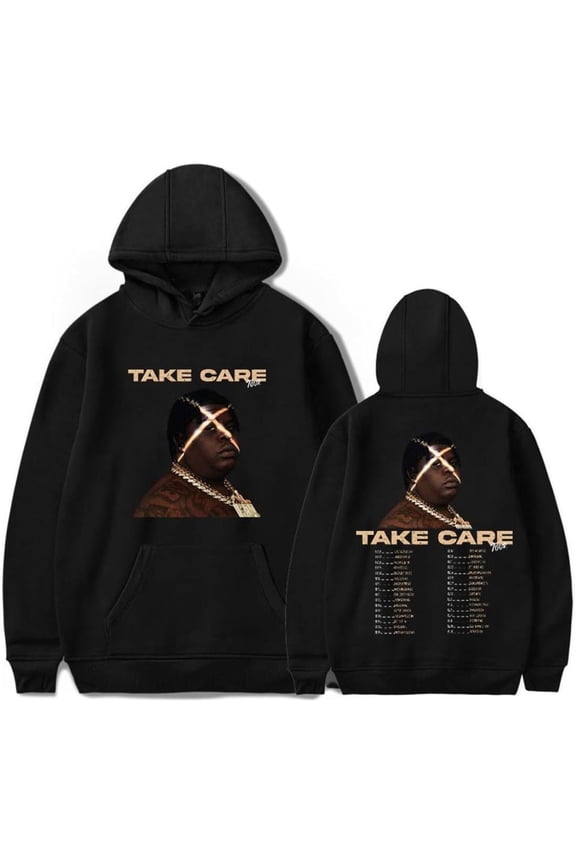 BigXthaPlug Take Care Tour 2024 Merch Hoodie Pockets Drawstring Unisex Hooded Sweatshirt Fashion Clothing