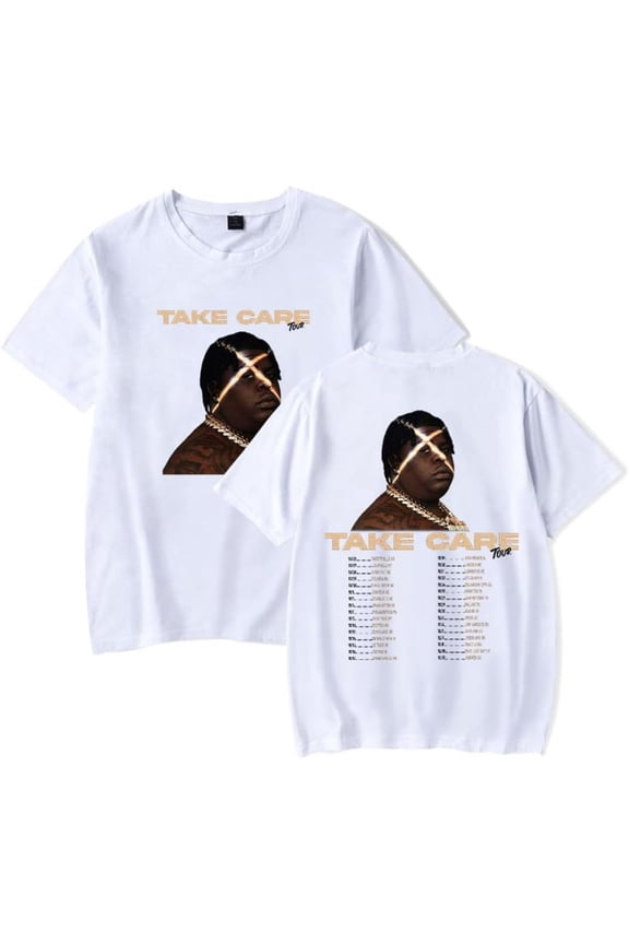 BigXthaPlug Take Care Tour 2024 Merch Short Sleeve T-shirt Unisex Fashion Crew Neck Top