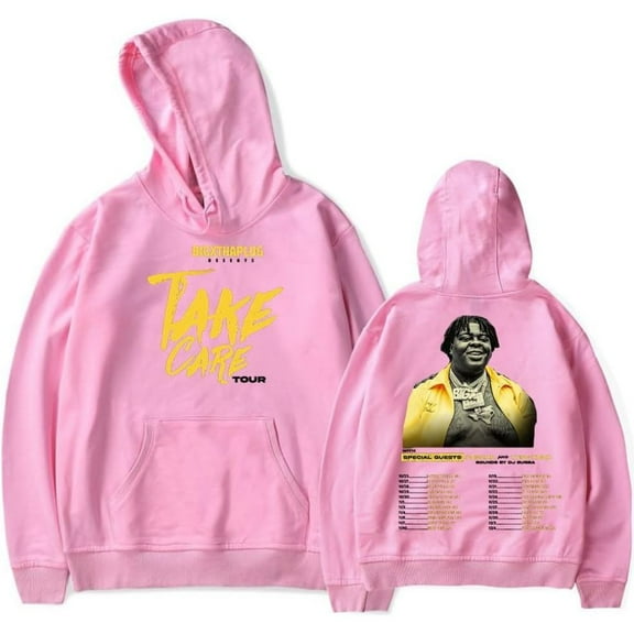 BigXthaPlug Take Care Tour Merch Hoodie Pockets Drawstring Unisex Hooded Sweatshirt Fashion Clothing