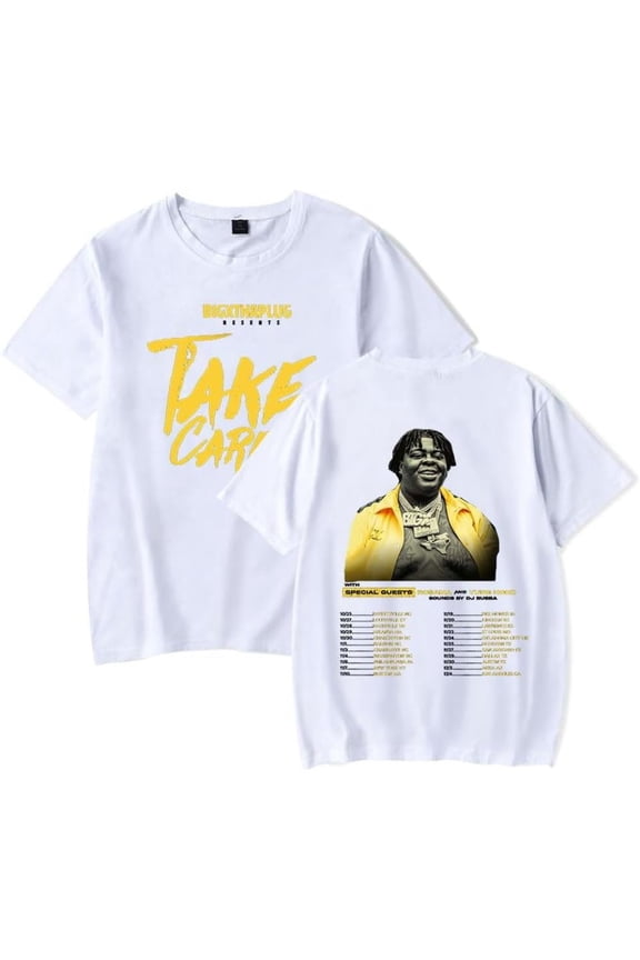 BigXthaPlug Take Care Tour Merch Short Sleeve T-shirt Unisex Fashion Crew Neck Top