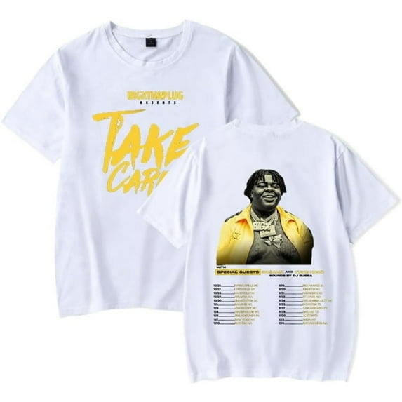 BigXthaPlug Take Care Tour Unisex Crewneck Short Sleeve Fashion T - shirt Merchandise for Both Women and Men