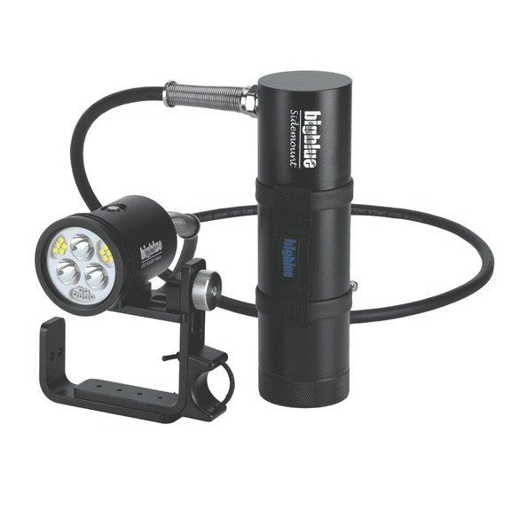 Bigblue 9000 Lumen Wide Beam + 2900 Lumen Spot Beam Canister Light - Sidemount