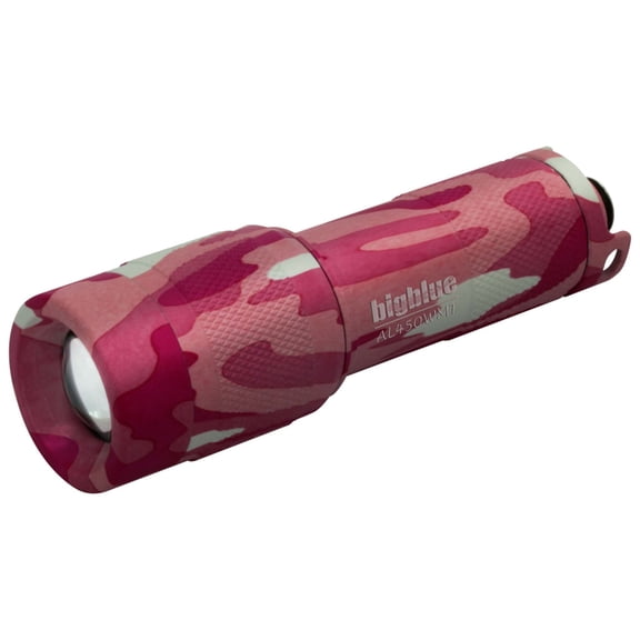 Bigblue AL 450 Lumen Mini Dive Wide Beam Light w/ Batteries and Tail Switch (Pink)