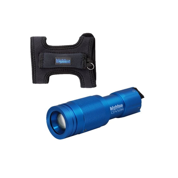 Bigblue CF450 450 Lumens Adjustable Beam Dive Light with Glove