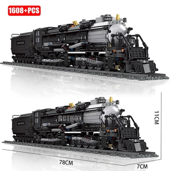 Bigboy Steam Train DIY Model Building Blocks Set Locomotive MOC Brick ...