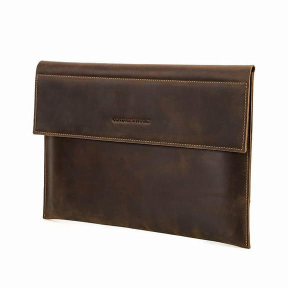 Bigcan Leather Sleeve Case for MacBook Pro 14" Customizable, Magnetic Closure, Premium Cowhide Protector for Laptops, Tablets, and Accessories