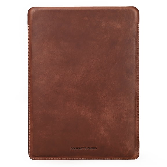 Bigcan Leather Sleeve for 13.3"/13.6" MacBook Air/Pro – Premium Genuine Leather Case with Dual Purpose Mouse Pad and Free Custom Engraving
