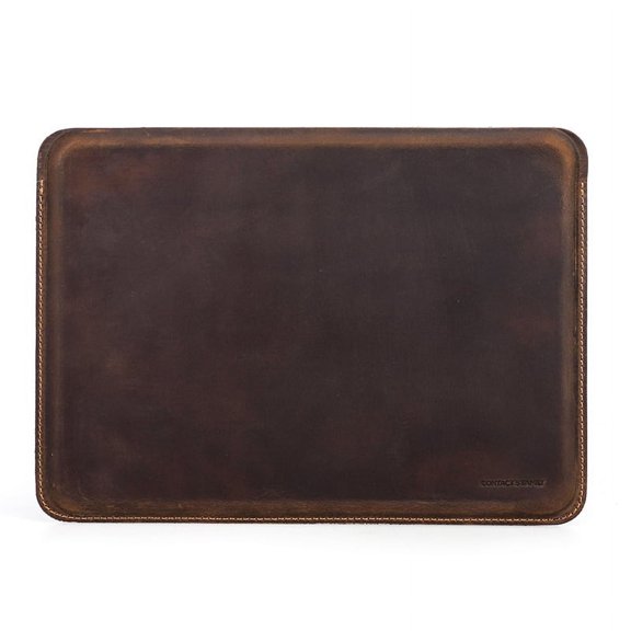 Bigcan Leather iPad Pro Sleeve for 11" & 10.5" iPads Premium Crazy Horse Leather Case with Anti-Fall Protection & Free Engraving