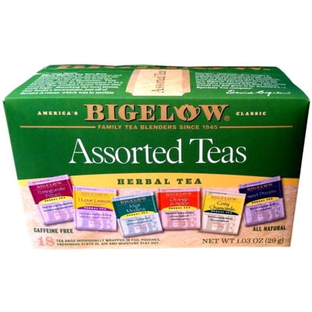 Bigelow Assorted Herb Tea 6 Variety 18 Bags (Pack Of 4)
