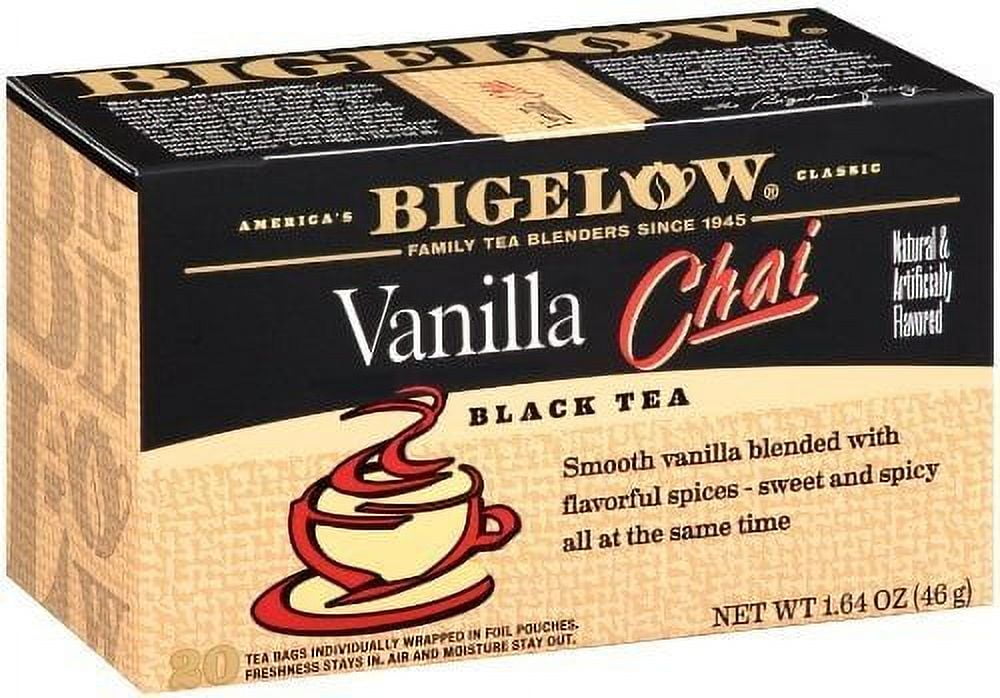 Bigelow B79593 Bigelow Special Blend Vanilla Chai Tea -6X20 Bag: Indulge in the Irresistible Delights of our Exquisite Vanilla Chai Tea - A Perfect Harmony of Rich Flavors and Aromatic Bliss!