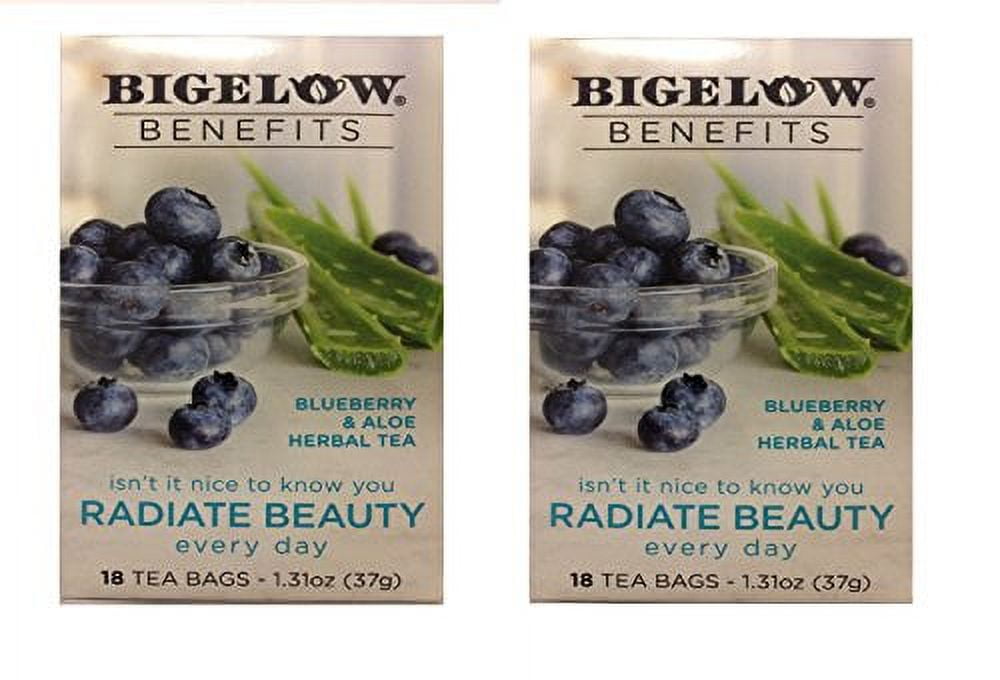 Bigelow Benefits Blueberry & Aloe Herbal Tea , Pack of 2