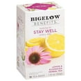thumbnail image 1 of Bigelow Benefits Stay Well Lemon and Echinacea Herbal Tea, Caffeine Free, 18 Count (Pack of 6), 108 Total Tea Bags, 1 of 3
