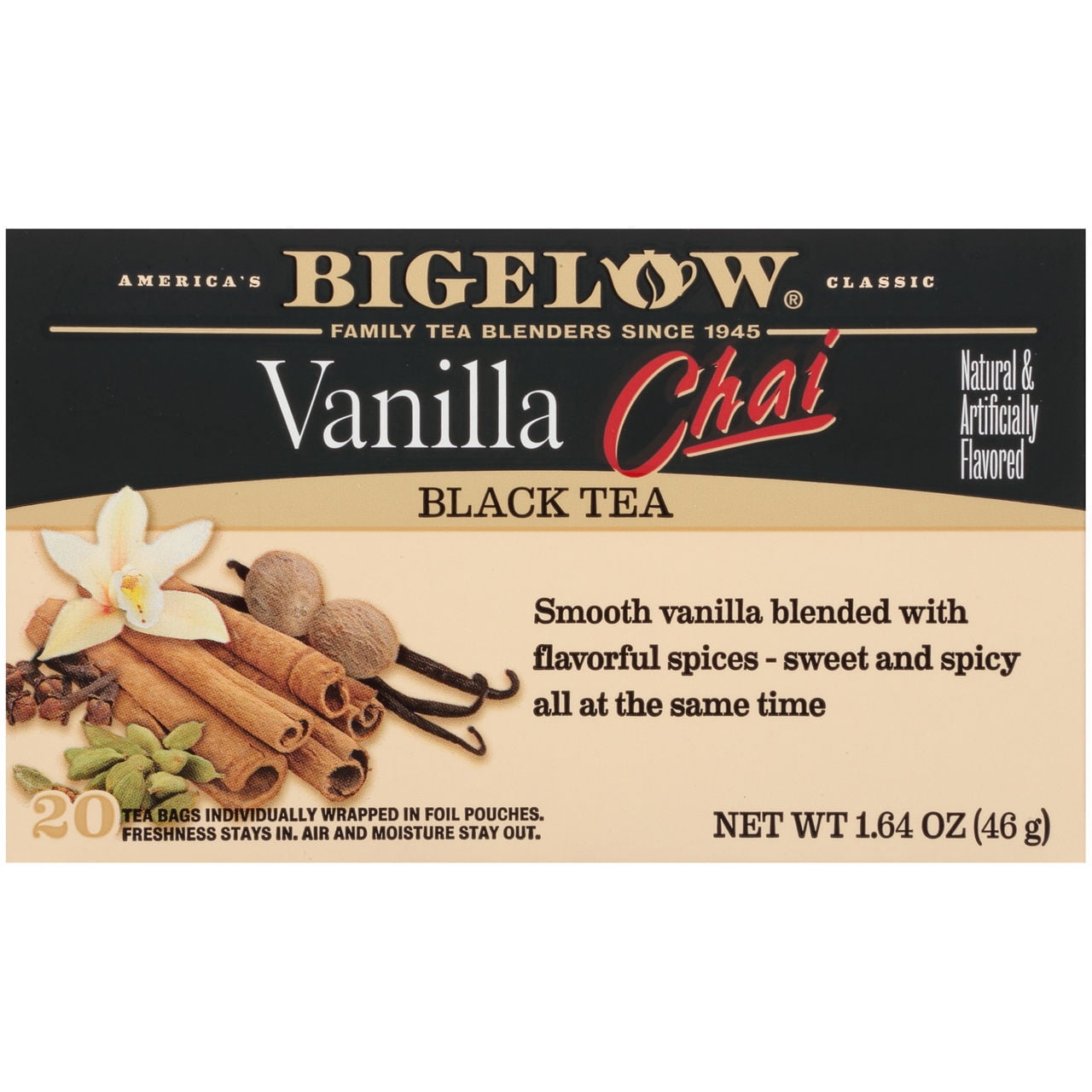 Bigelow Bigelow Tea Bags Vanilla Chai Black Tea 20 Tea Bags