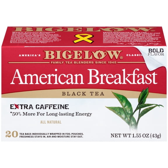 Bigelow Black Tea, American Breakfast, Tea Bags, 20 Count