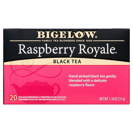 Bigelow Black Tea, Raspberry Royale Tea Bags, 20 Count