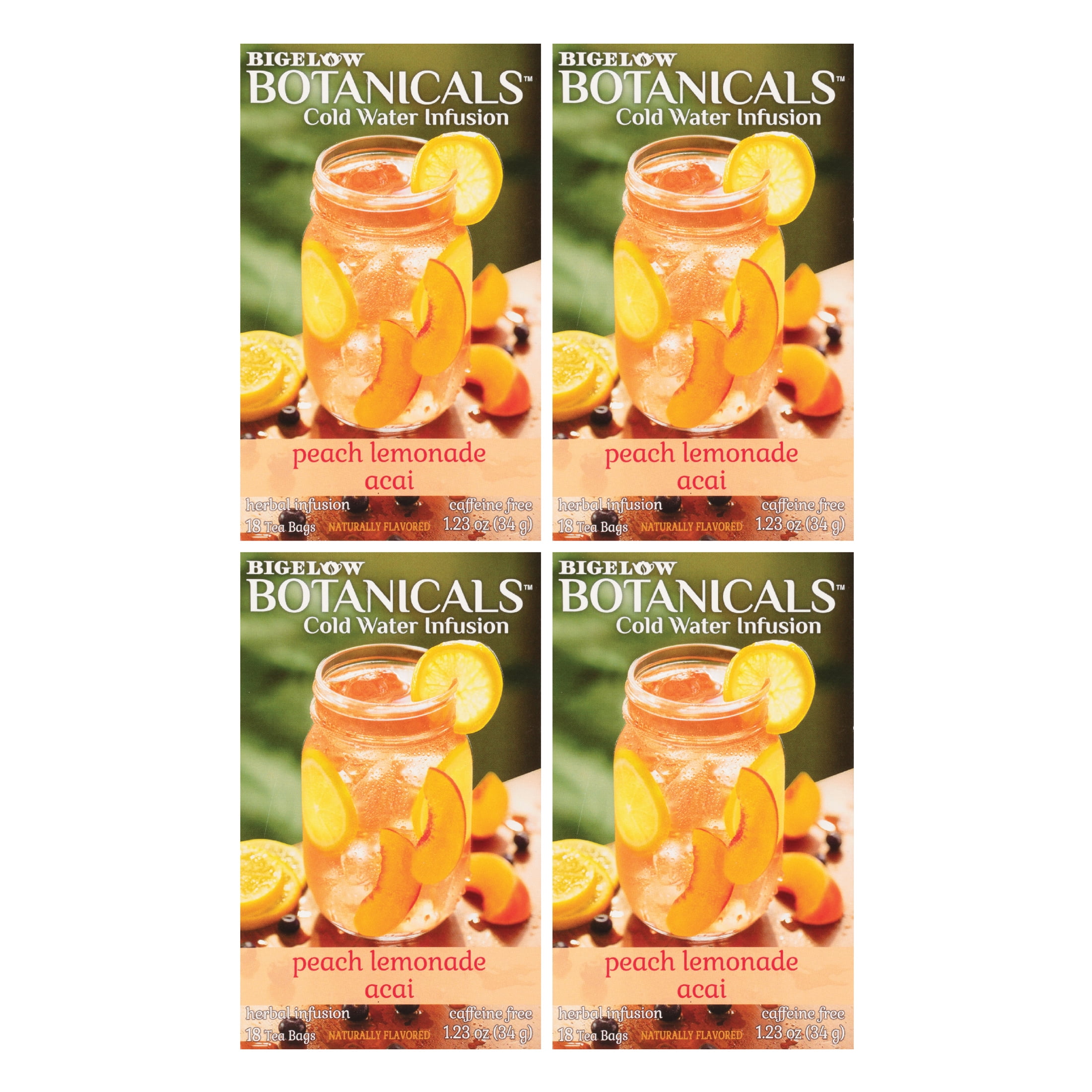 Bigelow Botanicals Cold Water Infusion Benefits Bigelow Botanicals Cold Water Herb Infusion, Peach Lemonade Acai, Tea