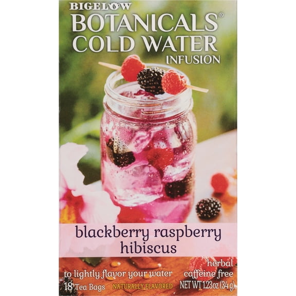 Bigelow Botanicals Cold Water Herbal Infusion, Blackberry Raspberry Hibiscus,Tea Bags, 18 Count