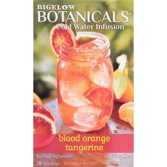 Bigelow Botanicals Cold Water Herbal Infusion, Blood Orange Tangerine, Tea Bags, 18 Count