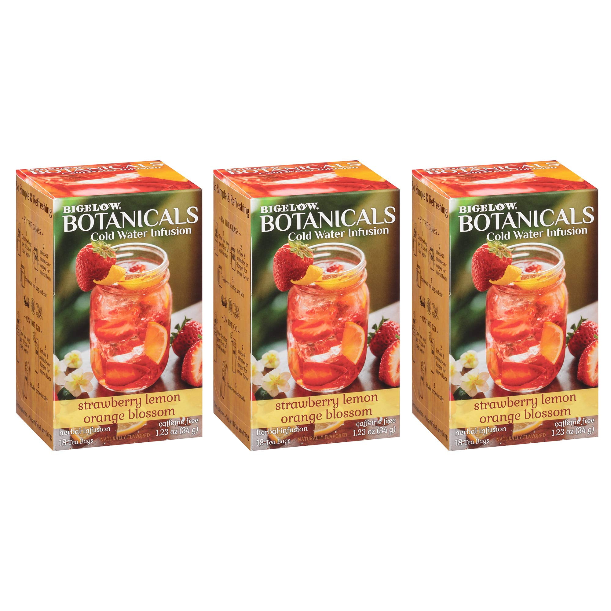 Bigelow Botanicals Cold Water Infusion Benefits Bigelow Botanicals Cold Water Infusion Strawberry Lemon Orange Blossom