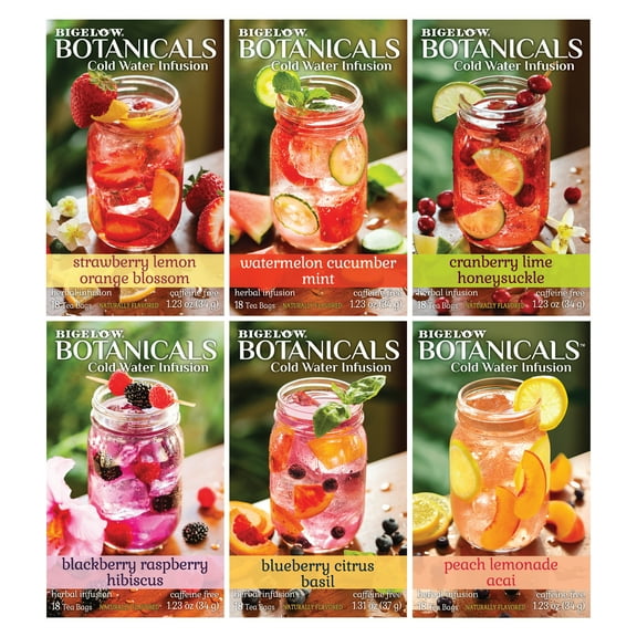 Bigelow Botanicals Cold Water Infusions Variety Pack, Tea Bags, 108 Ct