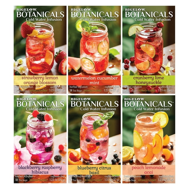 Bigelow Botanicals Cold Water Infusion Benefits Bigelow Botanicals Cold Water Infusions Variety Pack, Tea Bags, 108 Ct