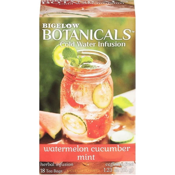 Bigelow Botanicals Cold Water Watermelon Cucumber Mint Herbal Tea Bags - 18 ct- Pack of 2