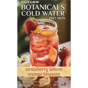 Bigelow Botanicals Strawberry Lemon Orange Blossom Cold Water Infusion Tea Bags, 18 Count