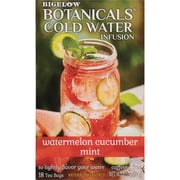Bigelow Botanicals, Watermelon Cucumber Mint Cold Water Infusion Tea Bags, 18 Count