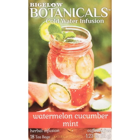 Bigelow Botanicals, Watermelon Cucumber Mint Cold Water Infusion Tea Bags, 18 Count