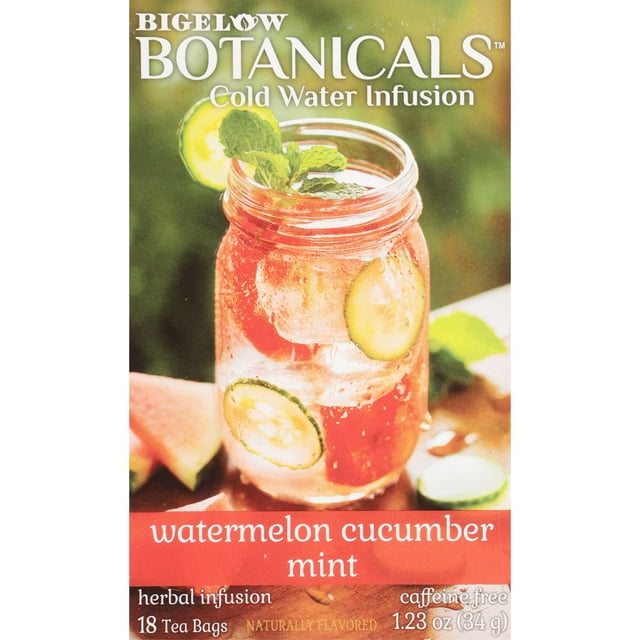 Bigelow Botanicals Cold Water Infusion Benefits Bigelow Botanicals Herbal Brew, Watermelon Cucumber Mint Cold Infusion