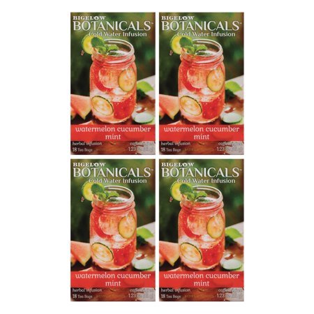 Bigelow Botanicals, Watermelon Cucumber Mint Cold Water Infusion Tea Bags, 72 Count