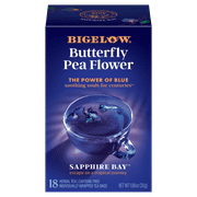 Bigelow Butterfly Pea Flower Sapphire Bay, Herbal Tea, Tea Bags, 18 Count