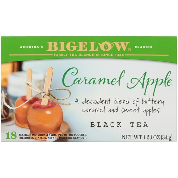 Bigelow Caramel Apple, Black Tea Bags, 18 Count