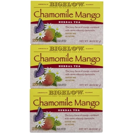 Bigelow Chamomile Mango Tea Bags - 20 Ct - 3 Pk