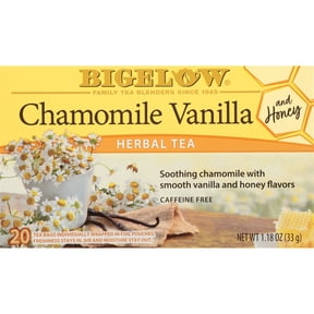 Bigelow Chamomile Vanilla and Honey, Caffeine Free, Herbal Tea Bags, 20 Count